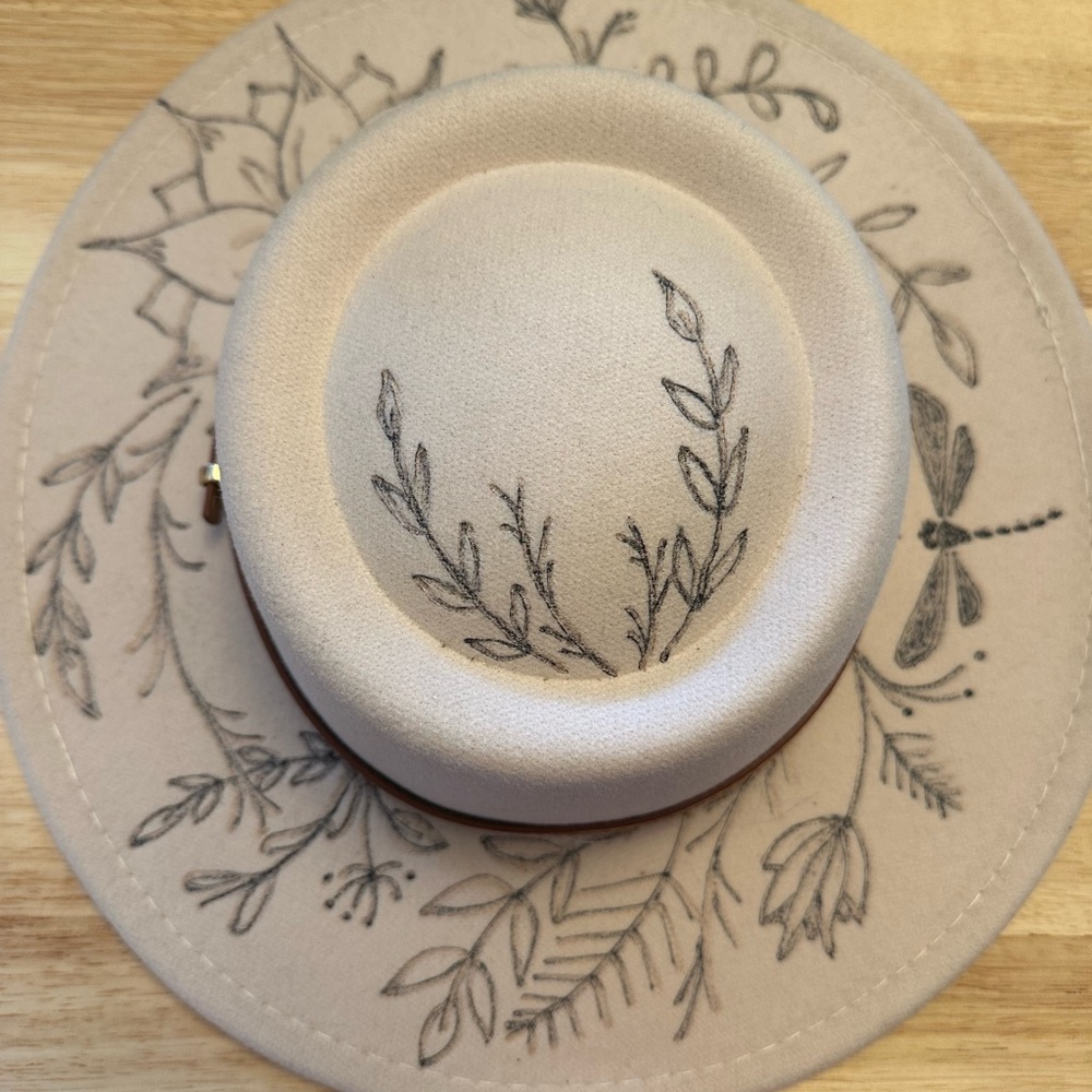 Elegant Floral Embroidered Hat